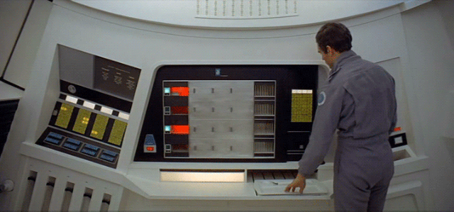 A series of minimalist cinemagraphs from Stanley Kubrick's 1968 masterpiece 2001: A Space Odyssey